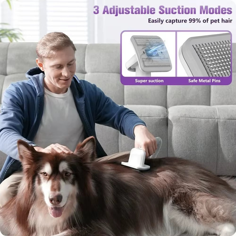 Pet Grooming Vacuum – 99% Hair Suction & Trimming