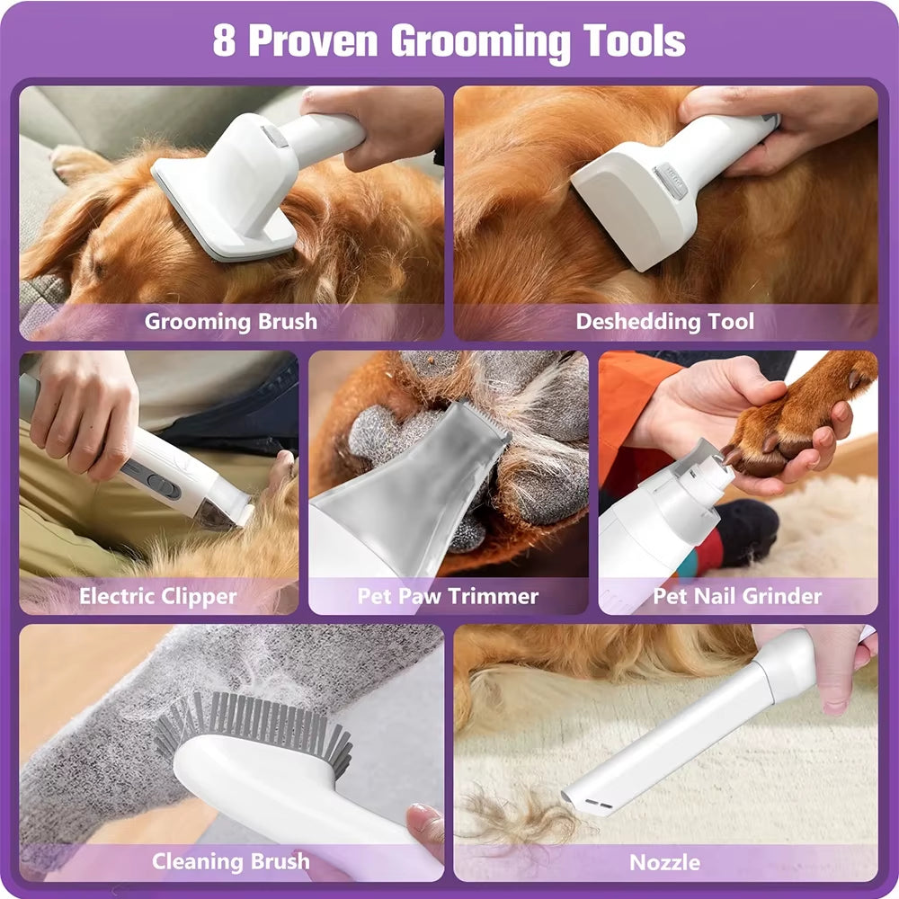Pet Grooming Vacuum – 99% Hair Suction & Trimming