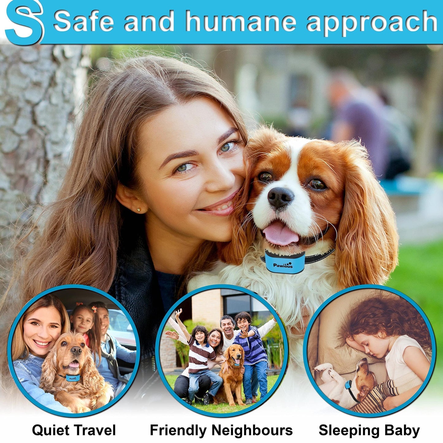 Humane No-Shock Bark Collar for Small Dogs