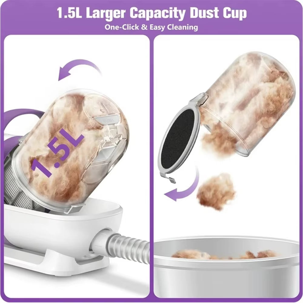 Pet Grooming Vacuum – 99% Hair Suction & Trimming