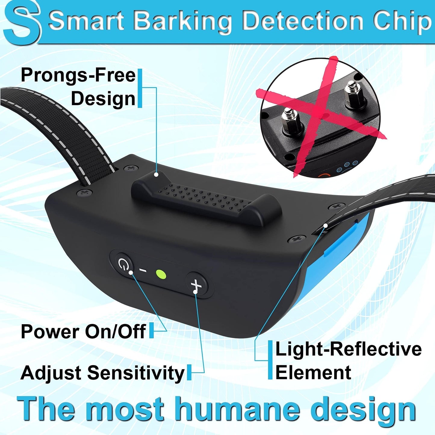 Humane No-Shock Bark Collar for Small Dogs