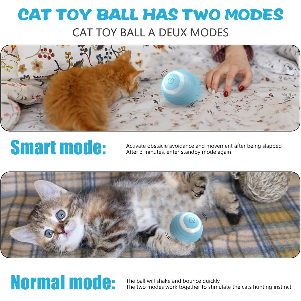 Smart Rolling Cat Ball – Interactive, Automatic Toy for Endless Playtime!