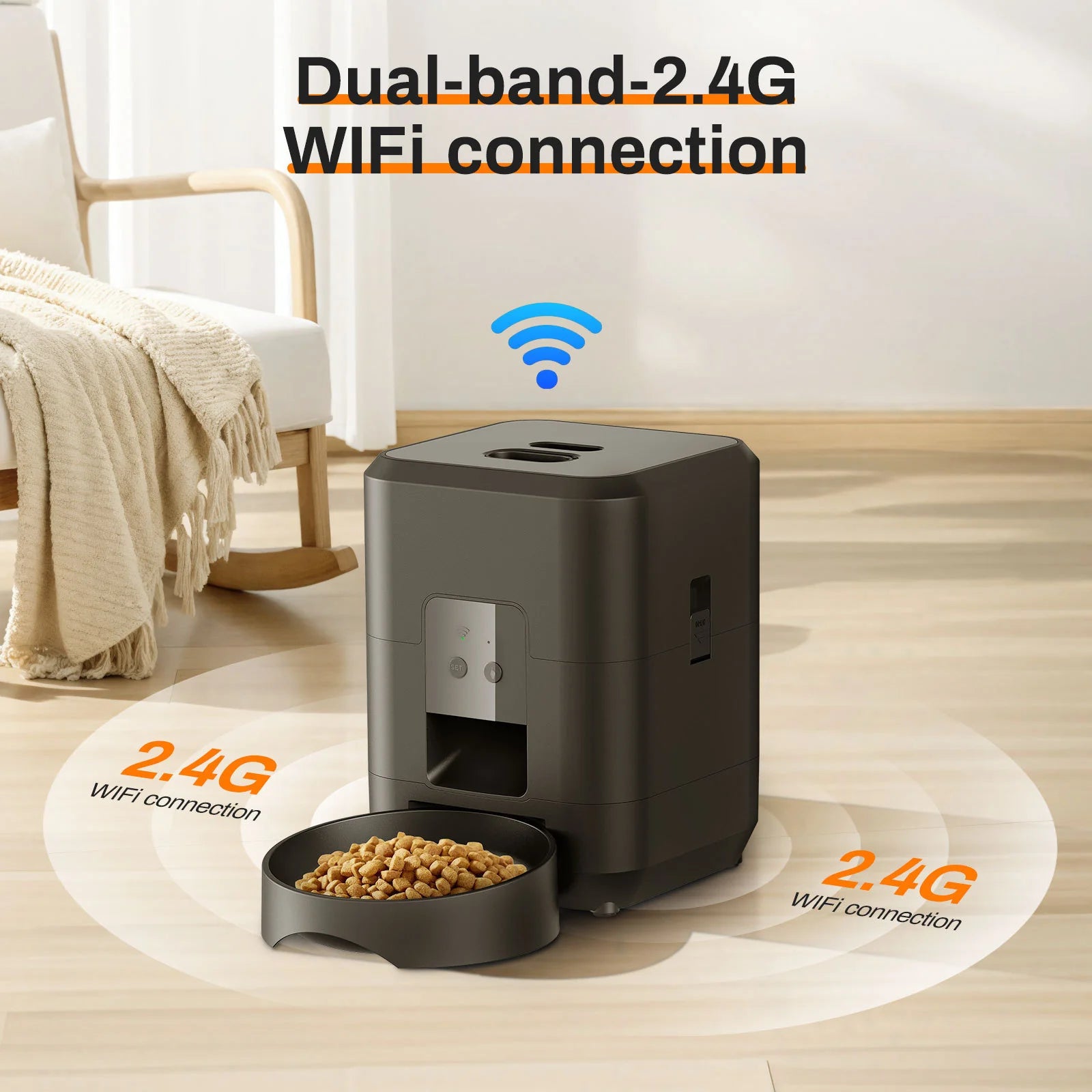 Smart Automatic Pet Feeder – Remote Timing & Portion Control
