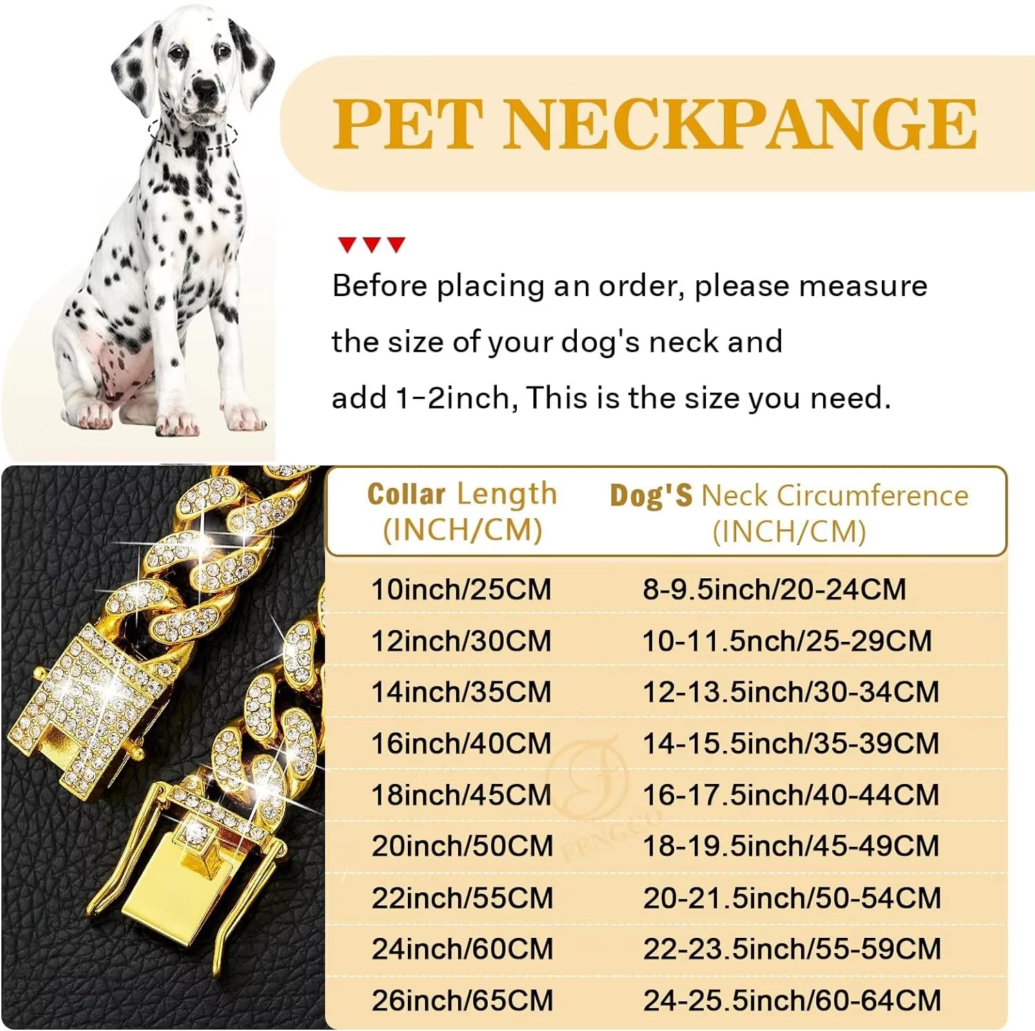 Luxury Gold Dog Chain Collar – Stylish, Durable & Pet-Friendly