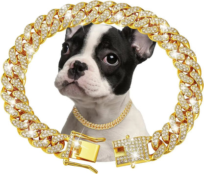 Luxury Gold Dog Chain Collar – Stylish, Durable & Pet-Friendly