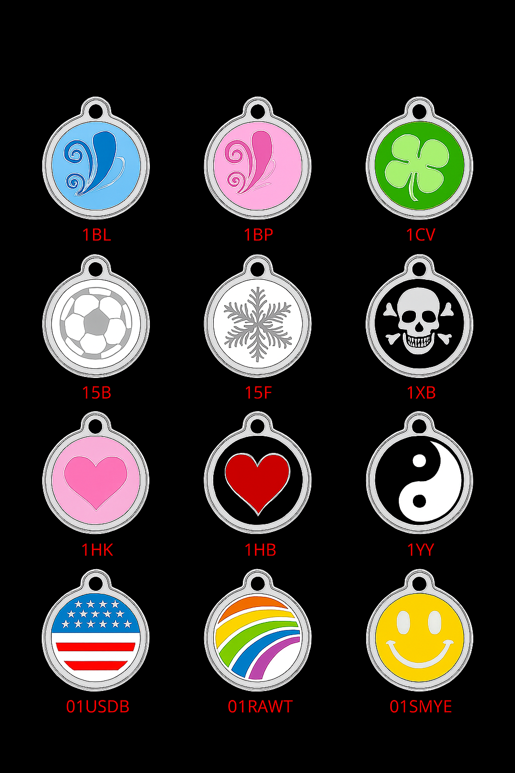 Customizable Enamel Pet ID Tags