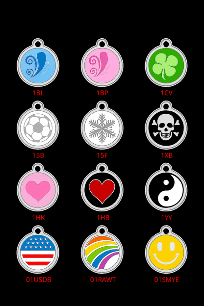 Customizable Enamel Pet ID Tags