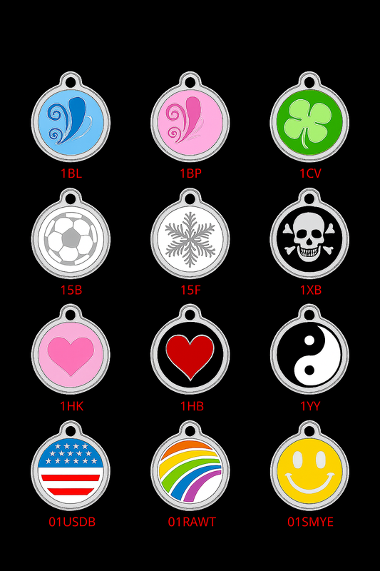 Customizable Enamel Pet ID Tags