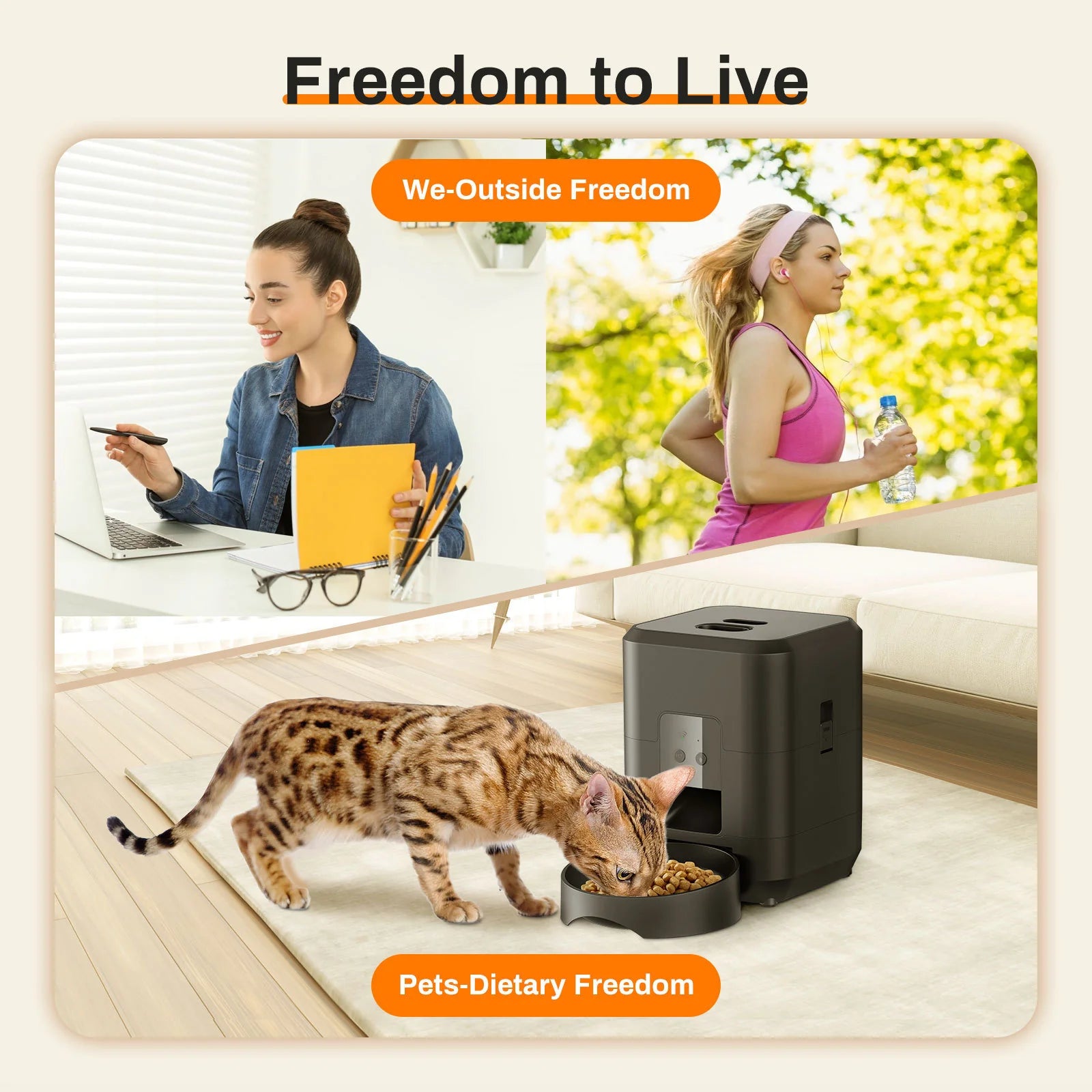 Smart Automatic Pet Feeder – Remote Timing & Portion Control